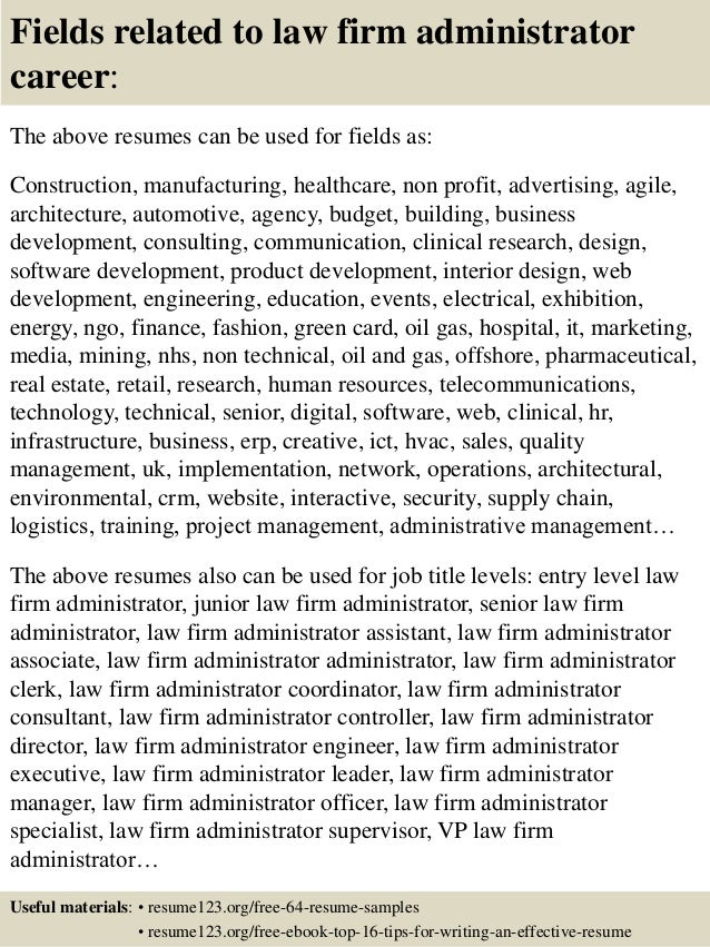 law firm resumes
