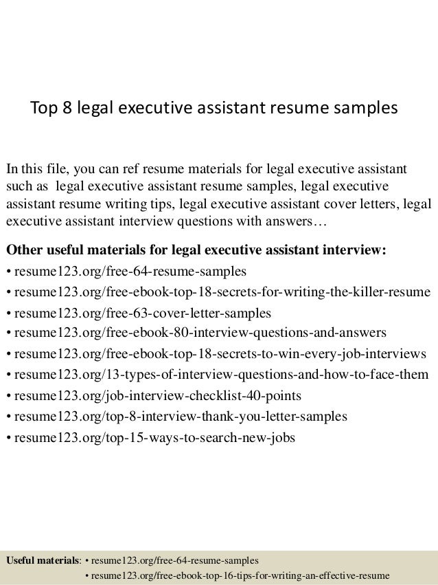 sample of executive assistant resume
