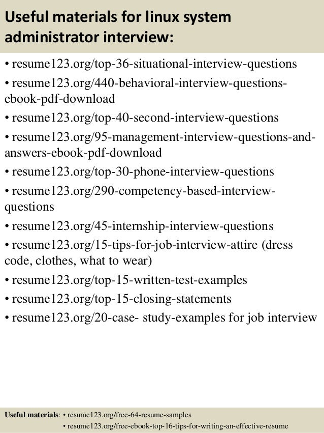 Resume headline for linux system administrator