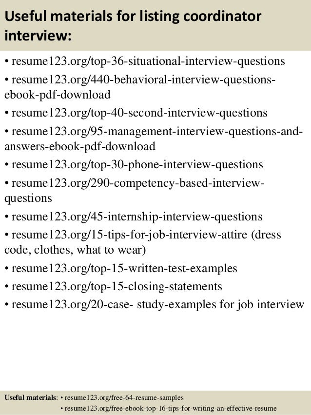 Resume listing