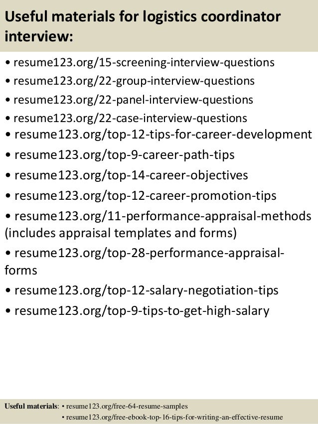 logistics coordinator
