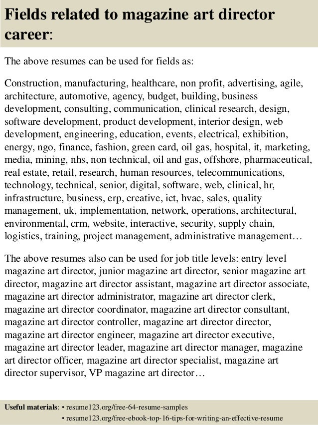 art director resume examples