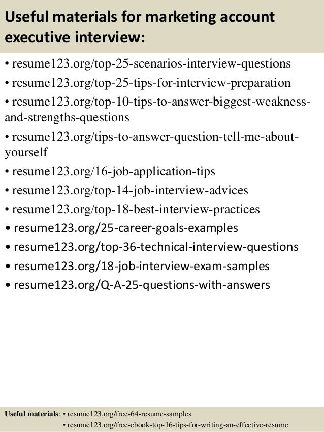 resume for account executive