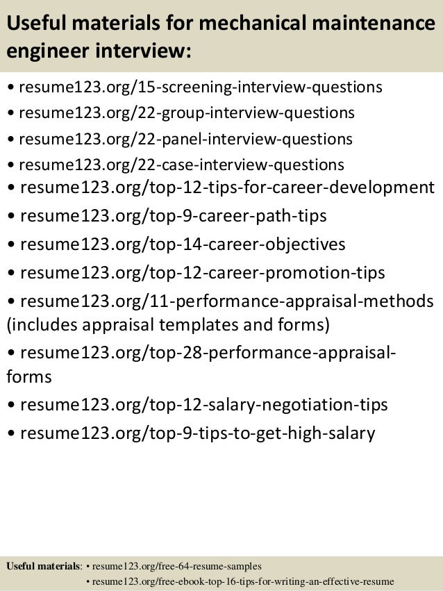 mechanical resume samples