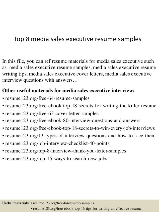 Resume for media sales assistant