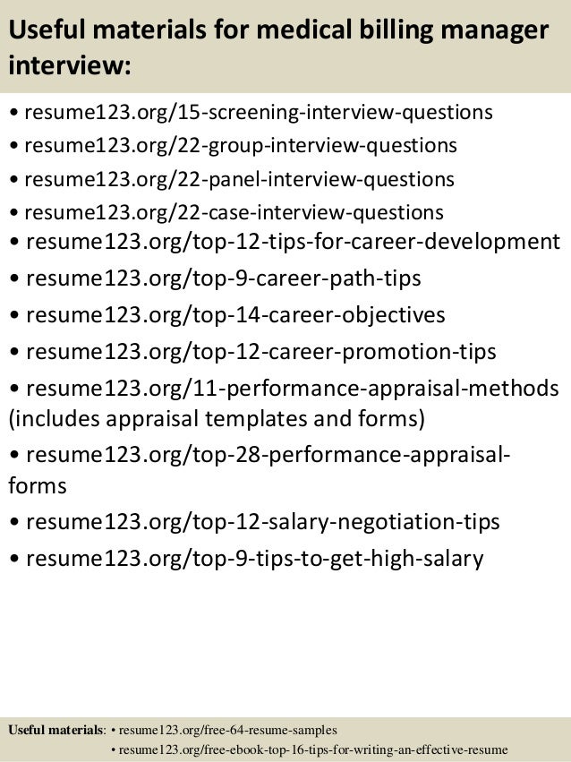 medical billing resumes samples