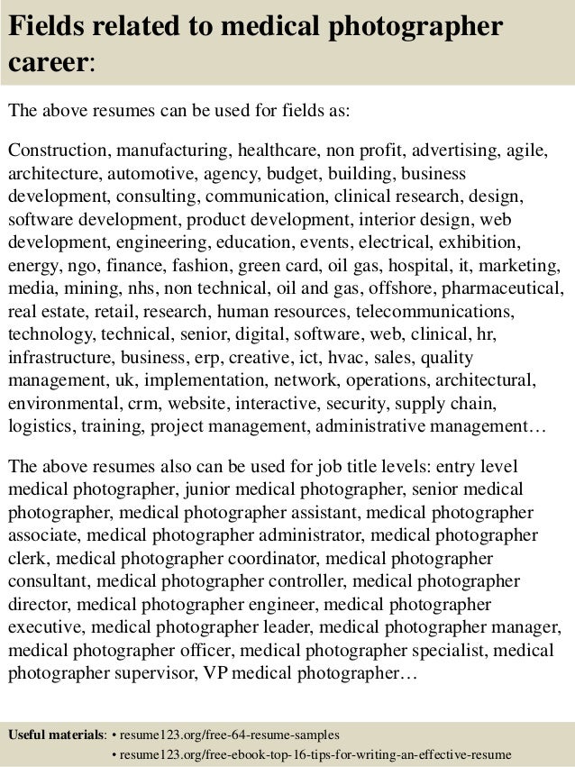photography resume examples