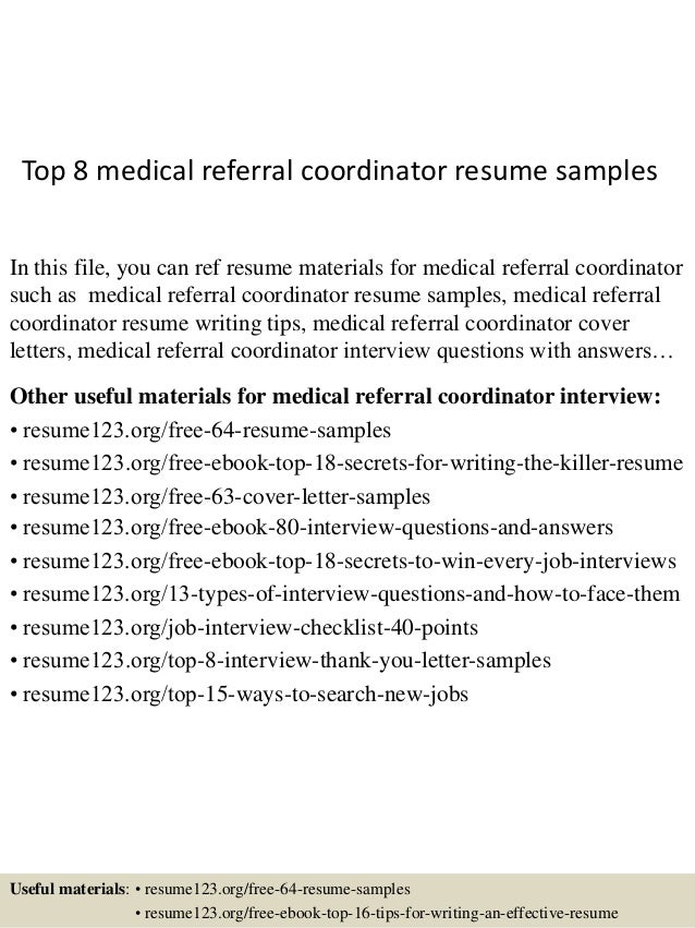 Resume referrals