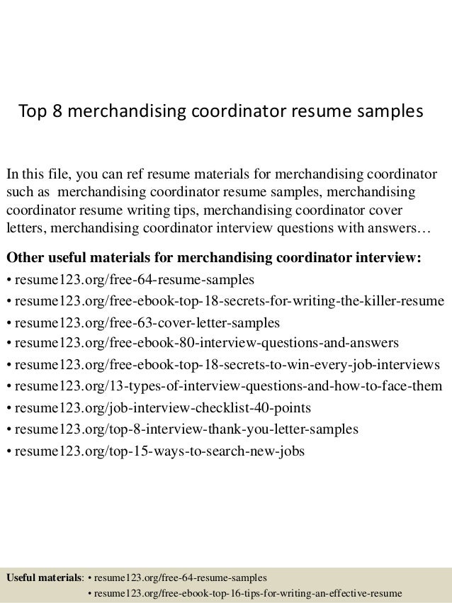 What is a merchandising coordinator?