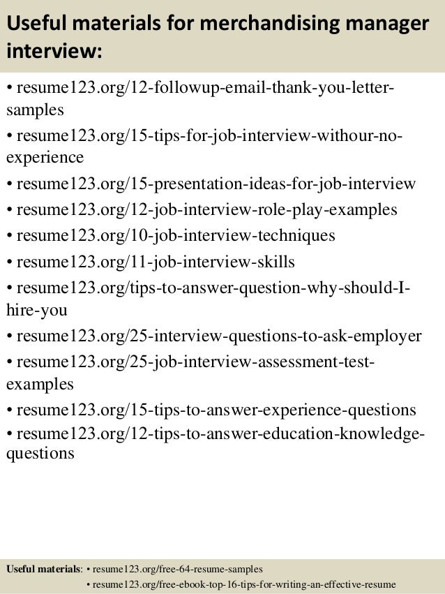 Divisional merchandise manager resume
