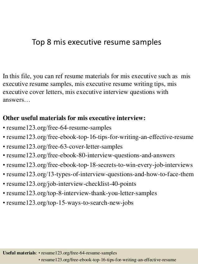 top-8-mis-executive-resume-samples