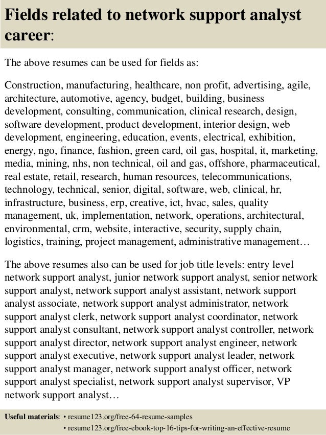 network support resumes
