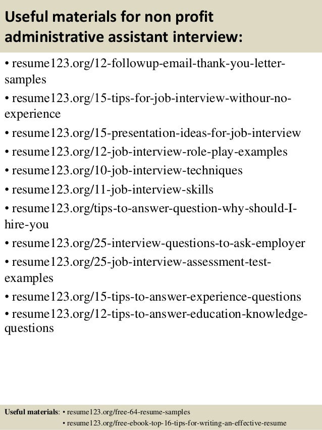 top 8 non profit administrative assistant resume samples sample administrative assistant resume