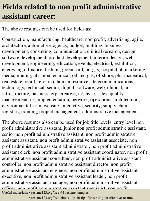 non profit resumes