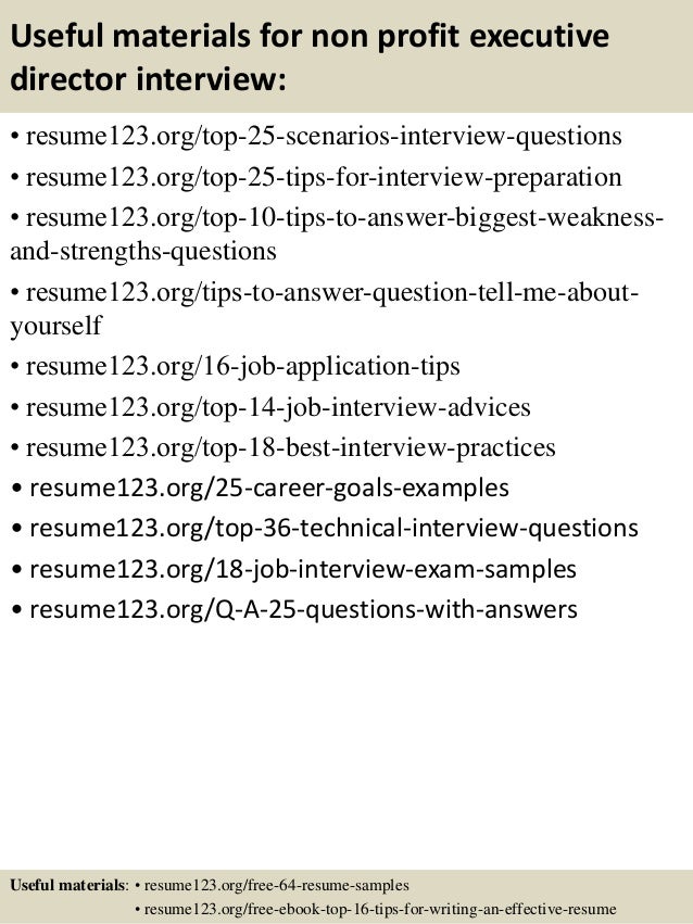 Resume sample non profit director