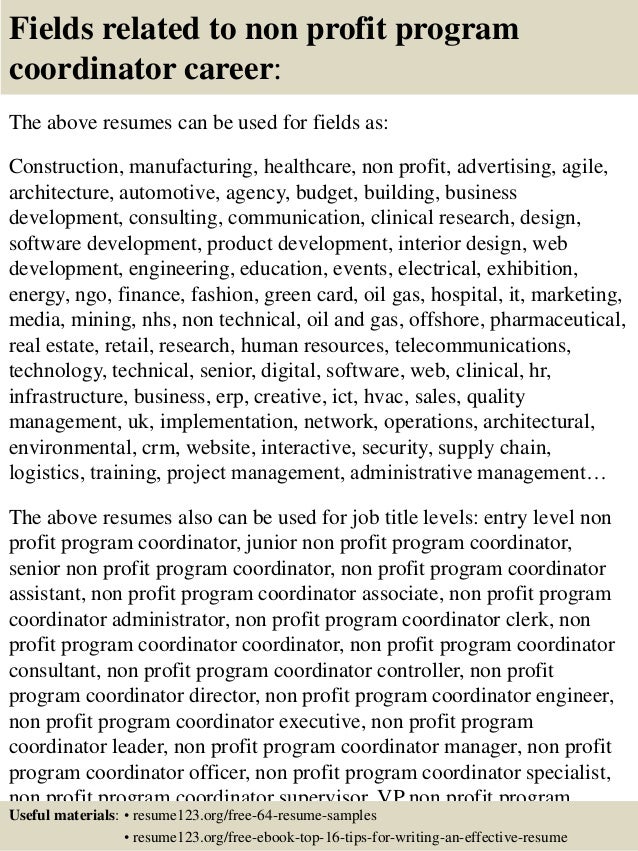 non profit resumes