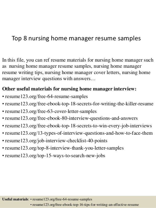 sample nursing management resume