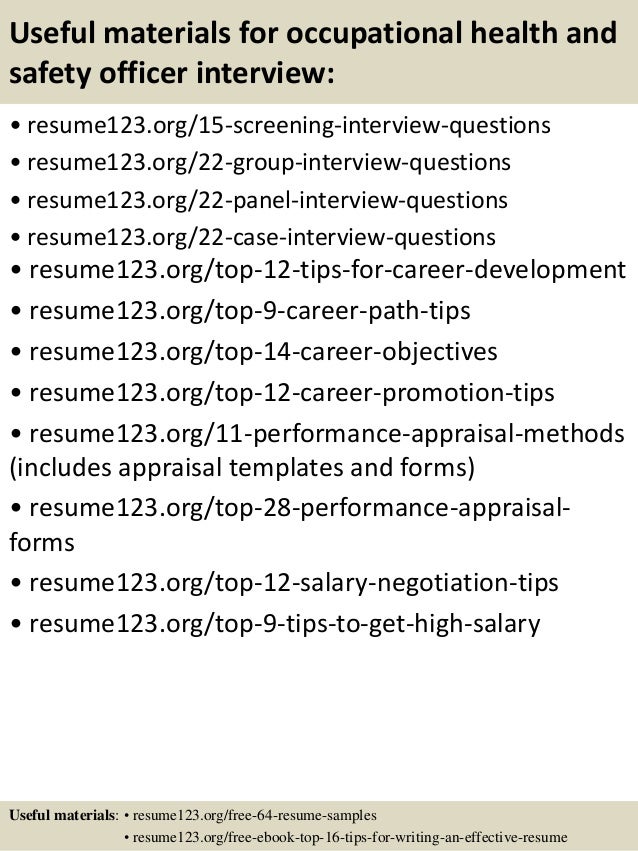 safety officer resume sample