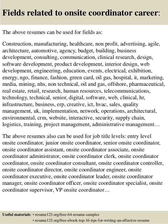 operations coordinator resume