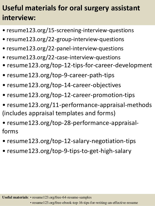 Oral resume examples