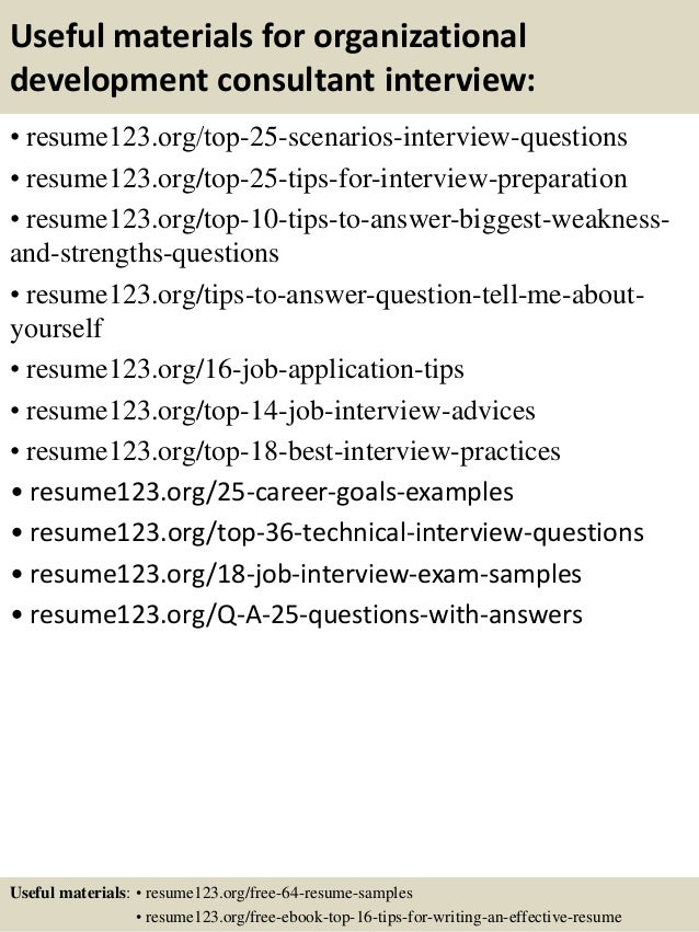 organizational development resumes