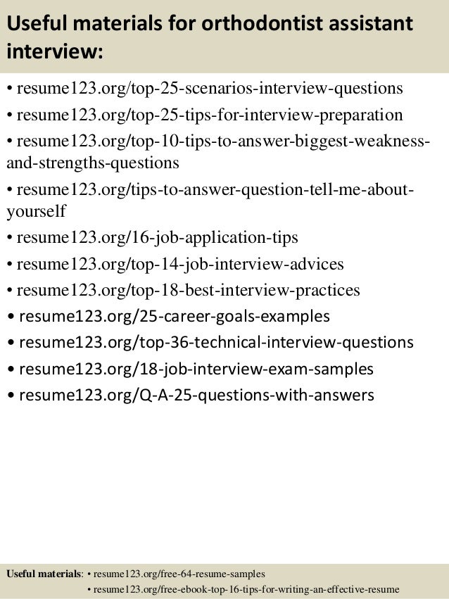 orthodontist resumes