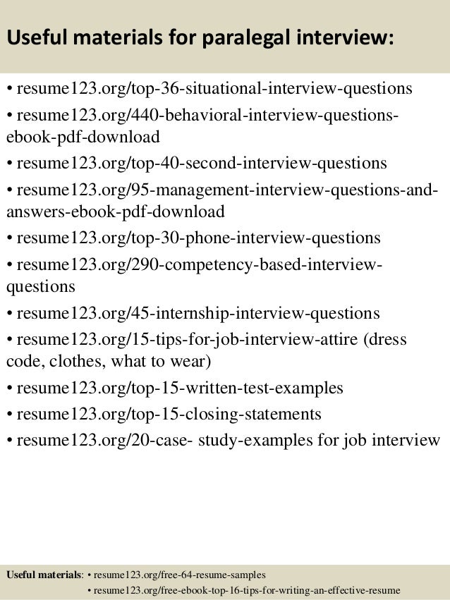 paralegal internship resumes