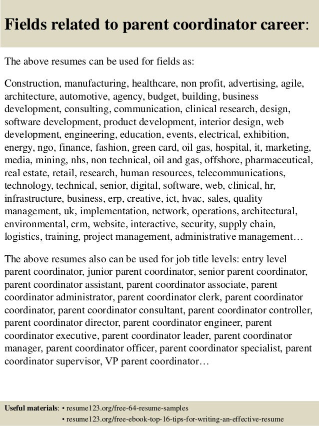 parent coordinator cover letter - Erkal.jonathandedecker.com parent coordinator cover letter - Erkal.jonathandedecker.com