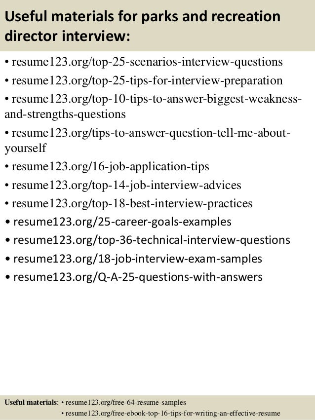 Sample Recreation Resume Sample Recreation Resume