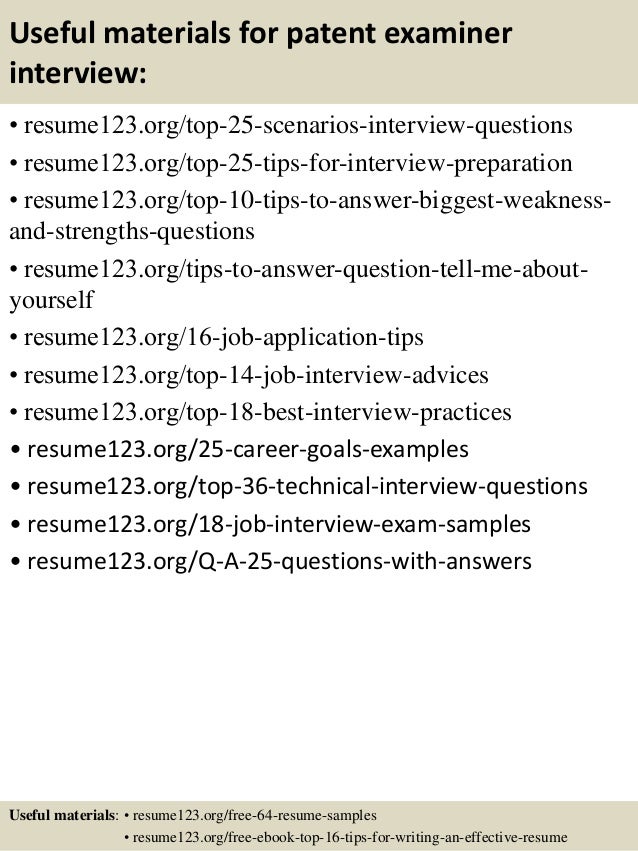 Sample resume patent analyst