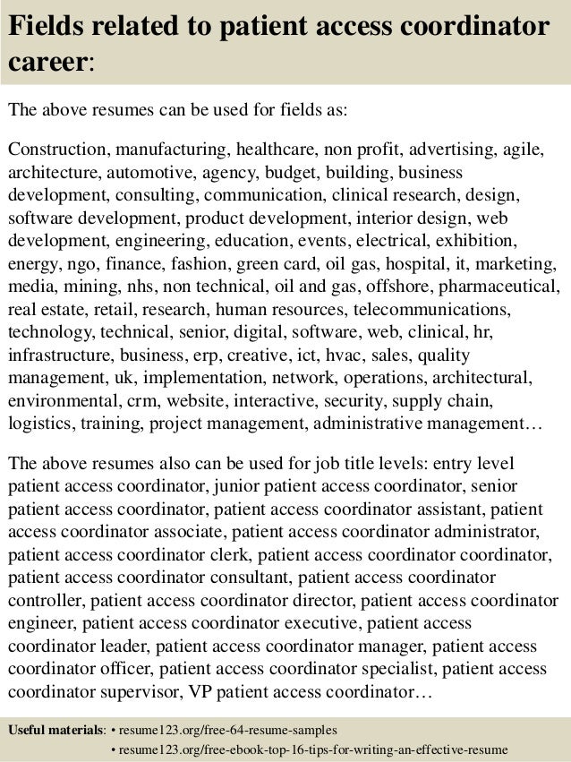patient access resume