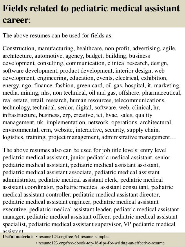 pediatric medical assistant resumes