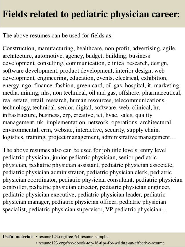 physician resume sample