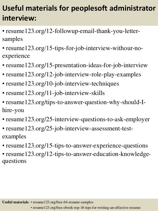 peoplesoft resume samples