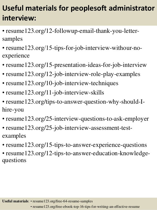 Peoplesoft finance functional resume