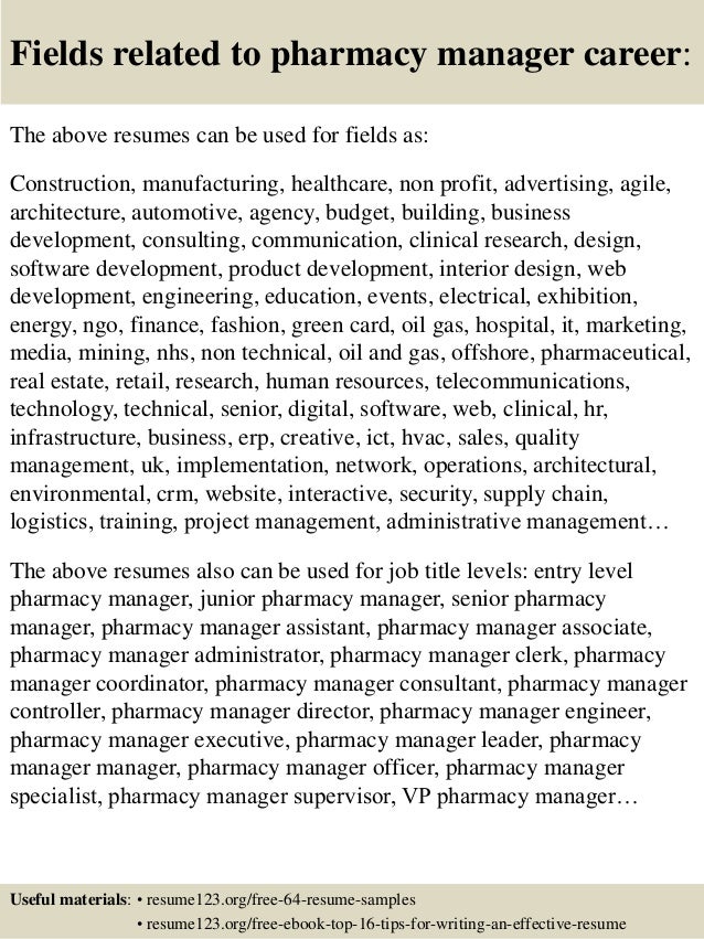 associate pharmacist resume