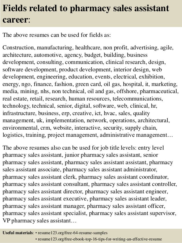 sale assistant resume