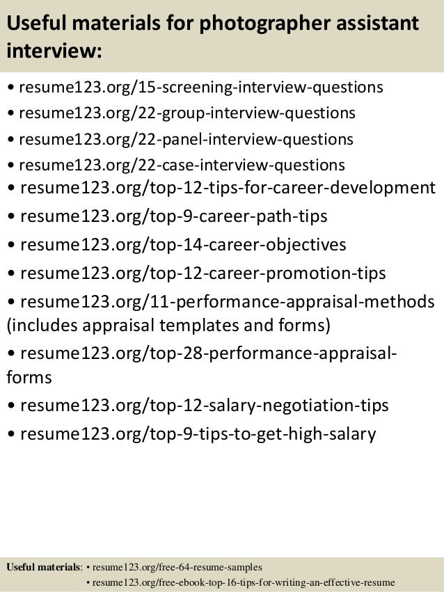 Top 8 photographer assistant resume samples Top 8 photographer assistant resume samples