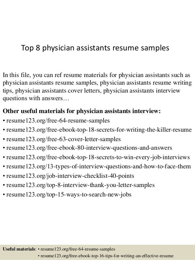 top 8 physician assistants resume samples 1 638jpgcb1438243651 - Cover Letter For Physician Assistant top 8 physician assistants resume samples 1 638jpgcb1438243651 - Cover Letter For Physician Assistant