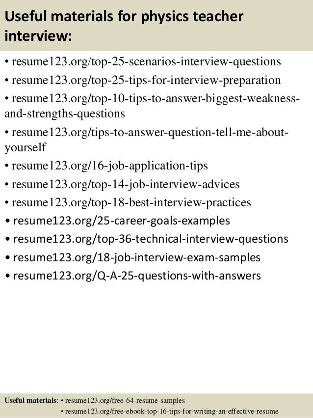 physics resumes