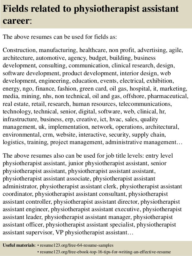 cv of physiotherapist