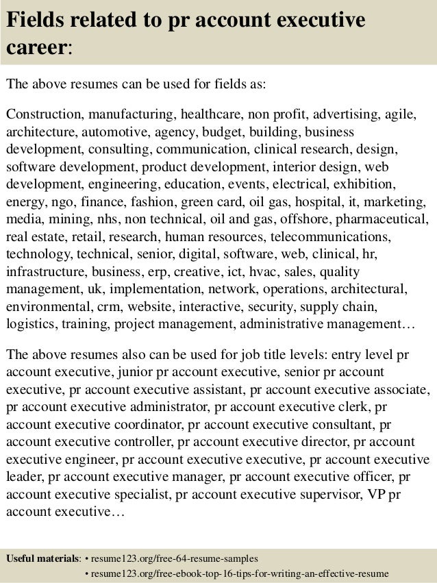 account executive resume