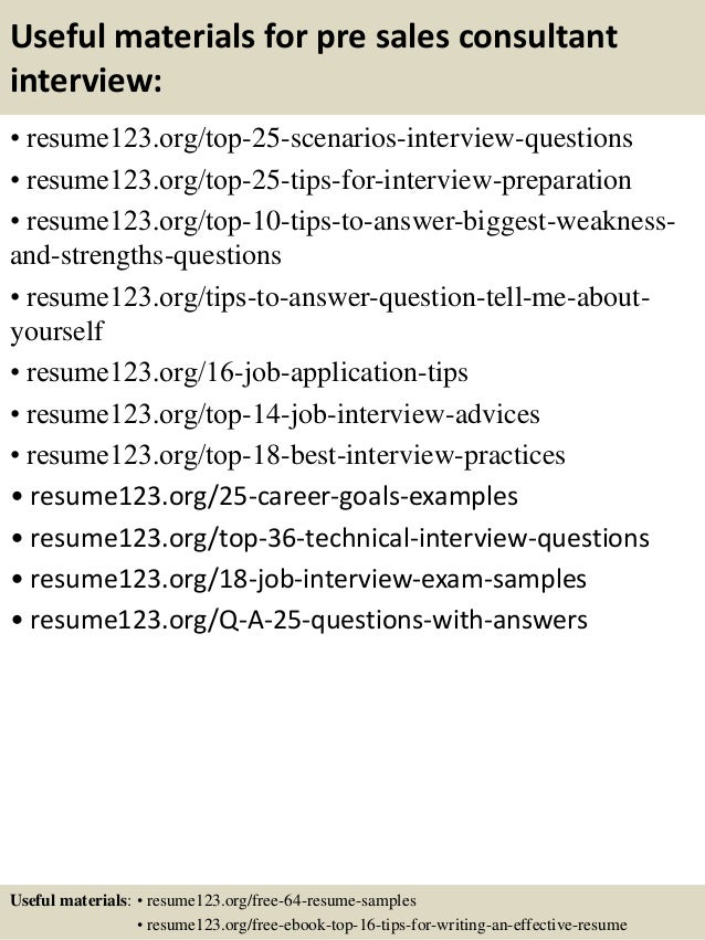 Top 8 Pre Sales Consultant Resume Samples Top 8 Pre Sales Consultant Resume Samples