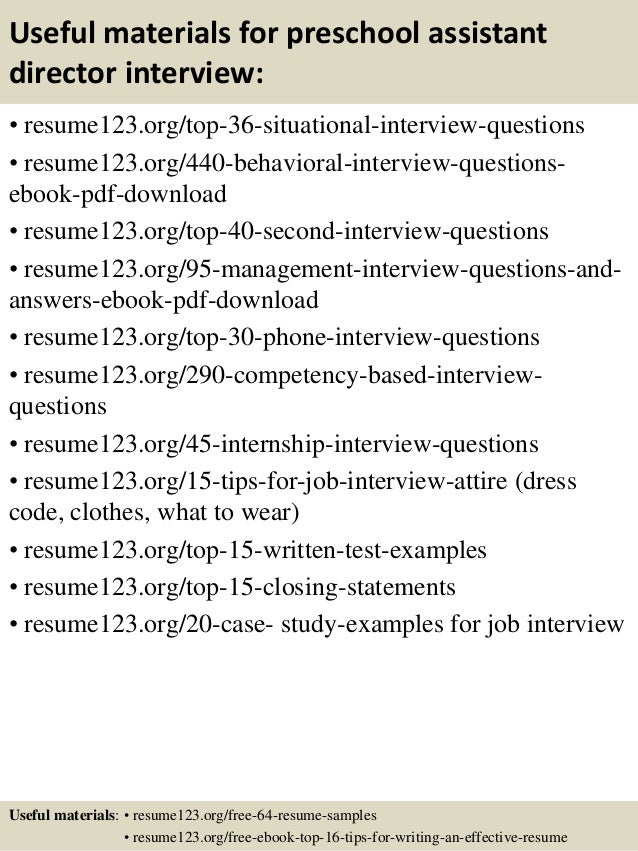 assistant director resume