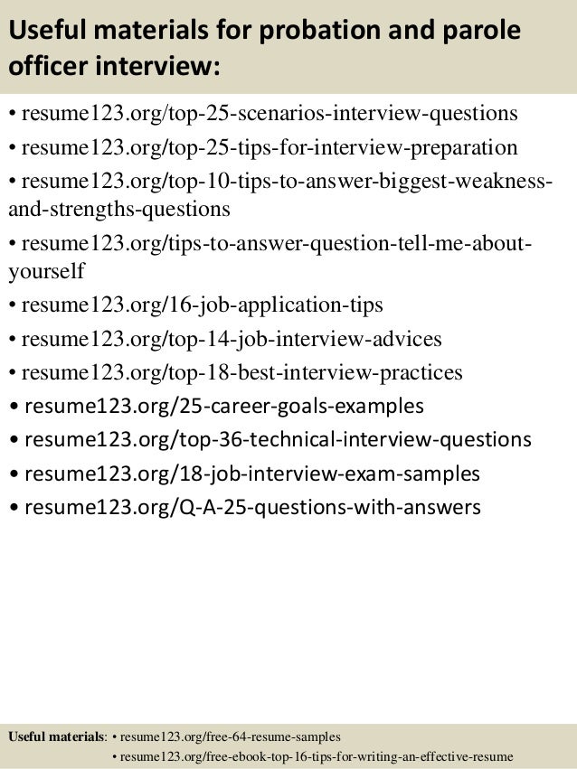 Top 8 Probation And Parole Officer Resume Samples