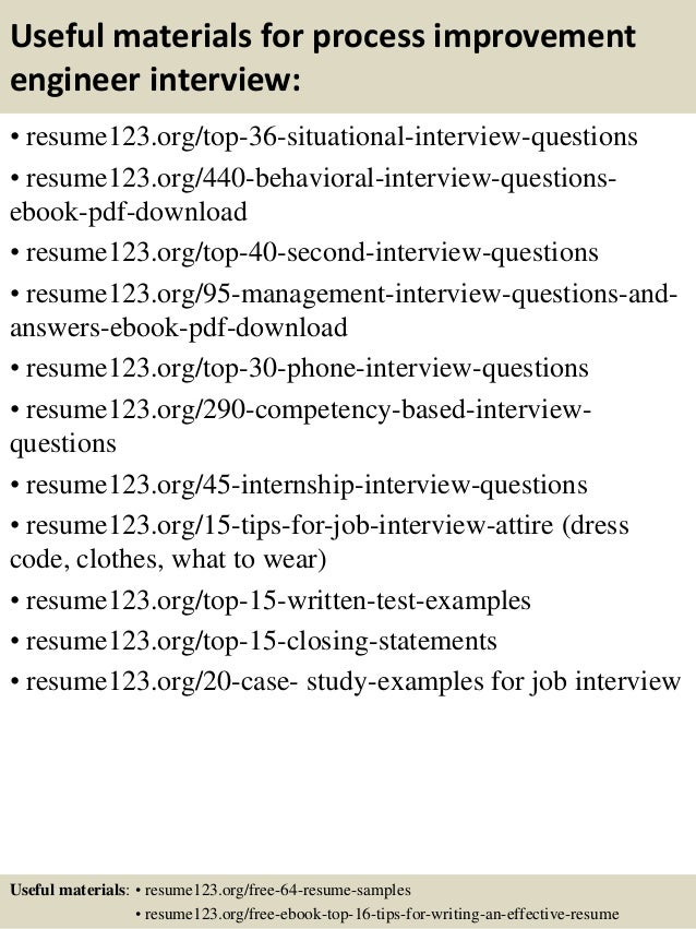 top 8 process improvement engineer resume samples process improvement resume