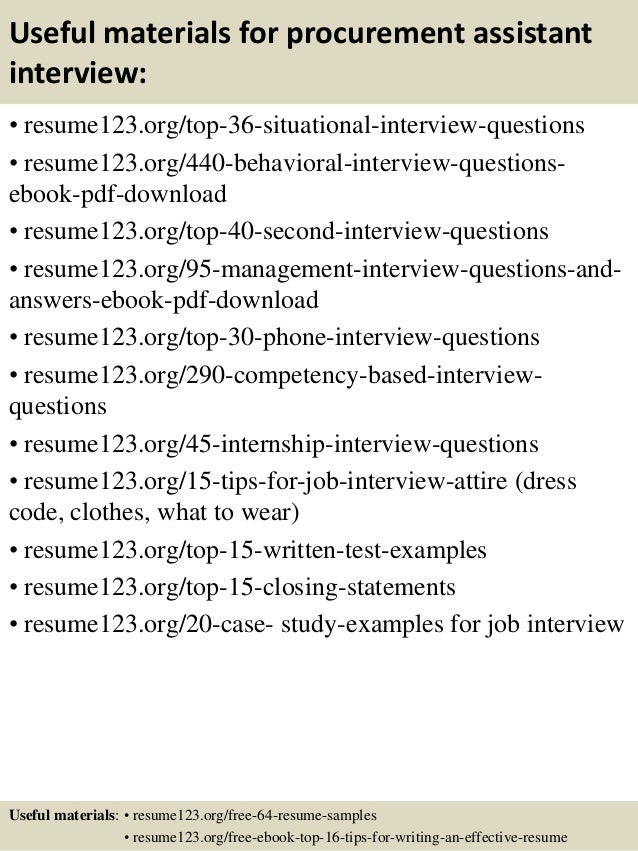 procurement resume examples