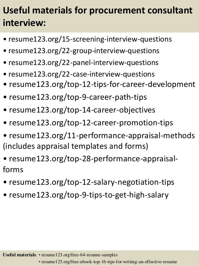 procurement resume sample