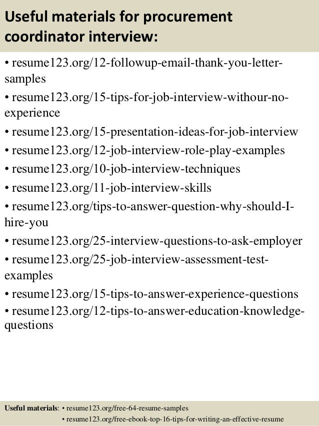 14 useful materials for procurement coordinator procurement coordinator
