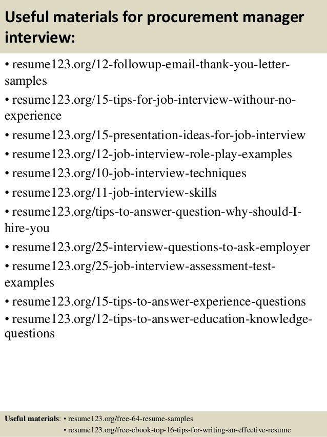 purchase manager resume samples